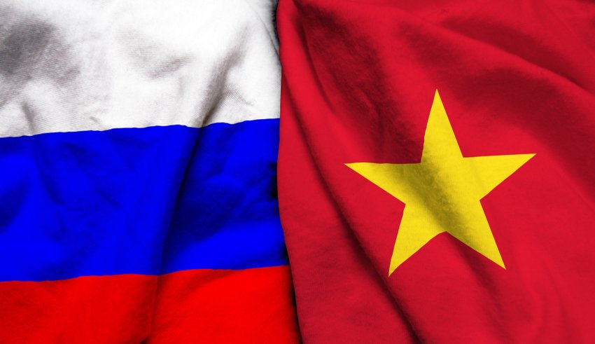 Russia and Vietnam flag together