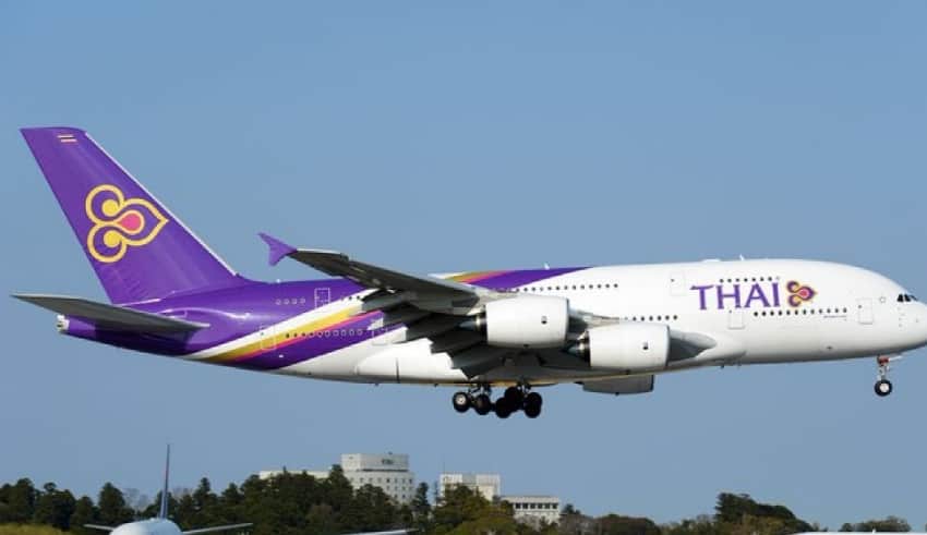 Thai Airways airport took off at thailand airport