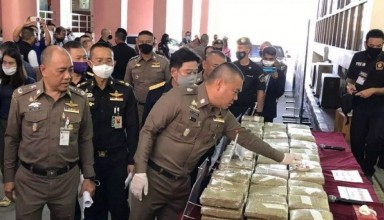 Narcotics suppression police in Thailand have landed a huge drugs haul