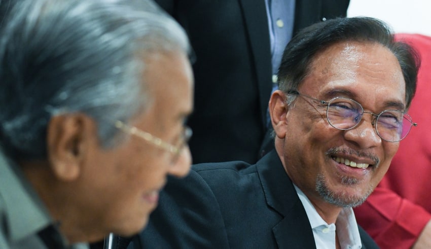 Mahathir Mohamad and Anwar Ibrahim