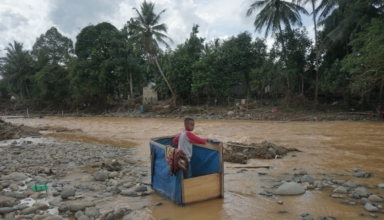 Villagers in Kalimantan, Indonesia, use outdated floating toilets to get by