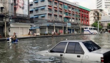 The heaviest rain in two decades pushed Bangkok's canals to breaking point