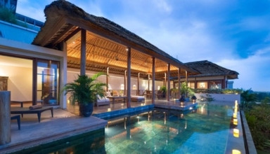 This house is built with lava stones from Mount Agung volcano