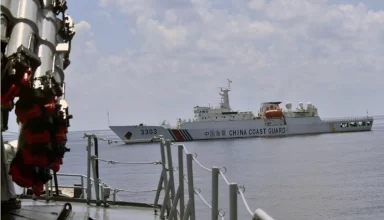 chinas coast guard monitors a gas field near indonesia