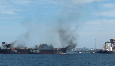 massive fire on oil tanker off malaysia's coast raises environmental concerns