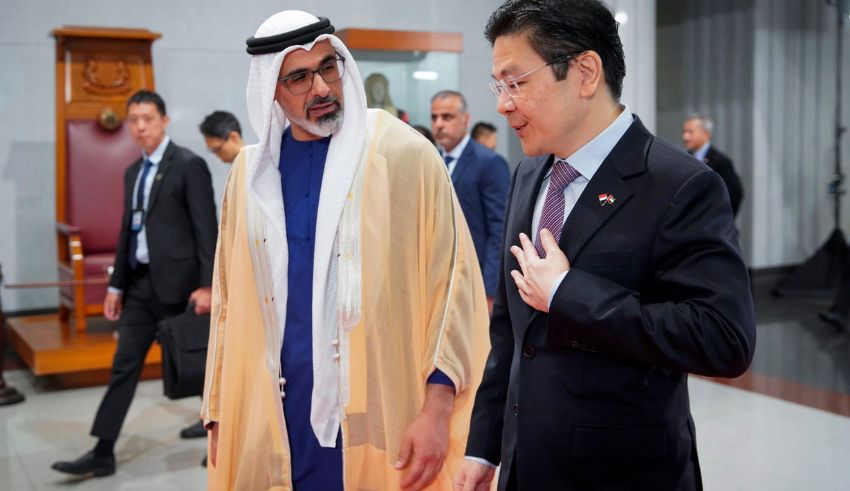 crown prince sheikh khaled bin mohamed bin zayed al nahyan begins official visit to singapore