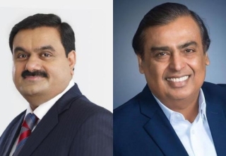 india's wealth titans ambani and adani slip below $100 billion mark