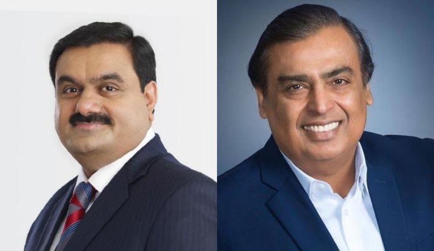 india's wealth titans ambani and adani slip below $100 billion mark