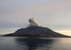 mount ruang erupts and the volcanic ash spreads over the three districts