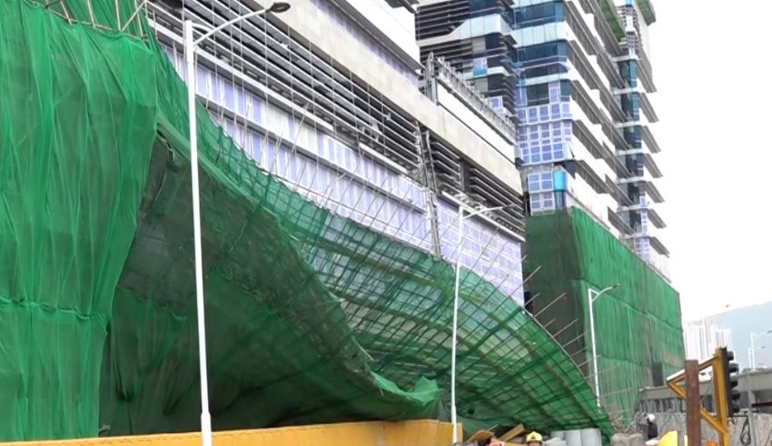 collateral damage after the erection of scaffold at kai tak hospital caused six injuries (2)